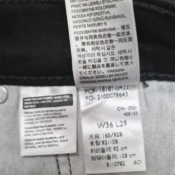 [LIKE NEW] Levi's 541 Men's Black Relaxed Fit Jeans 36 X 29 - Picture 6 of 6